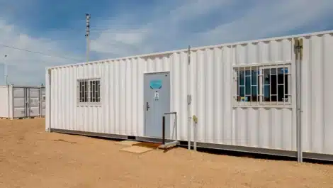 outside view of office at self storage facility