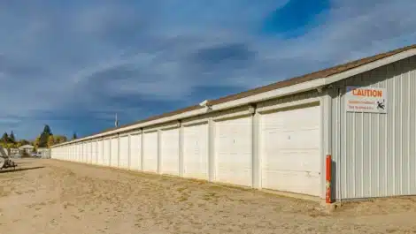 row of outdoor units at self storage facility