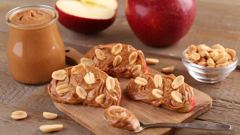 Peanut butter and apples