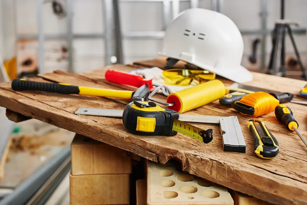 Tools on a work bench