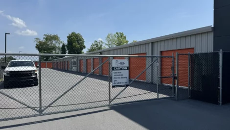 secure gate at self storage facility