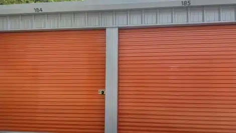 secure doors on units at self storage facility