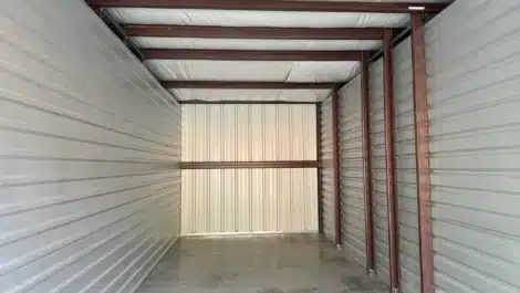 inside medium size unit at self storage facility