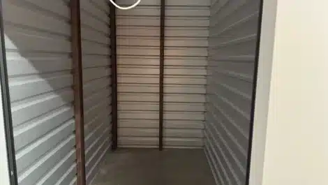 inside small self storage unit