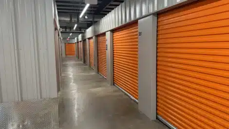 row of units at self storage unit