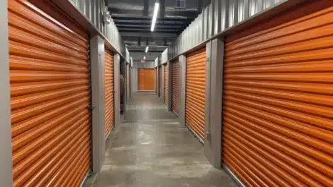 row of units at self storage unit