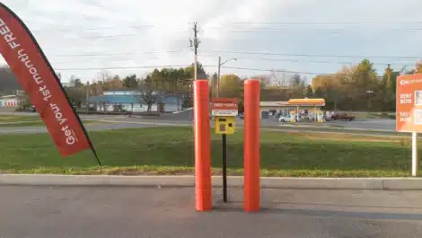 secure access code gate at self storage facility