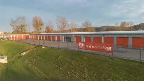 row of outdoor units at self storage facility