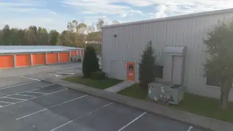 Outside view of self storage facility