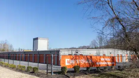 Secure fence for self storage facility