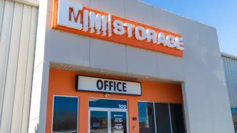 Exterior of the front office at Mini Mall Storage Bristol- West State