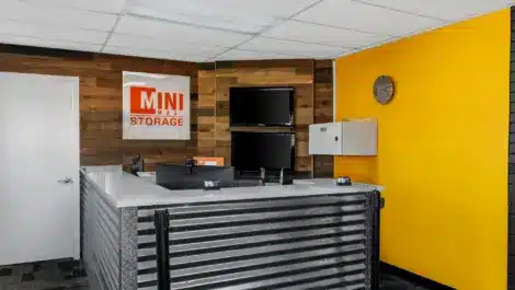 Front desk at self storage facility