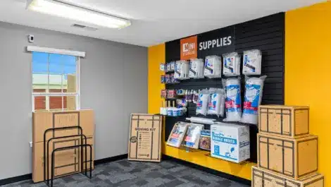 Merchandise sales Aerial view of self storage facility