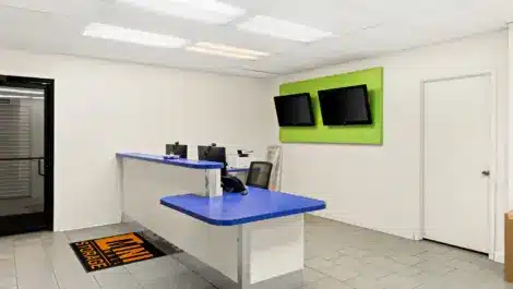 Front desk at self storage facility