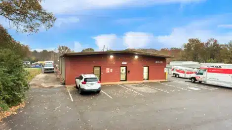 Front view of self storage facility
