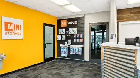 front desk at self storage facility