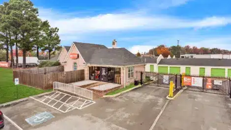 Outside view of self storage facility