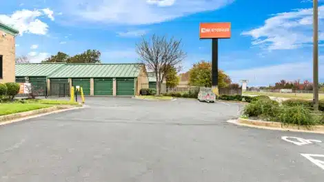 Front view of self storage facility