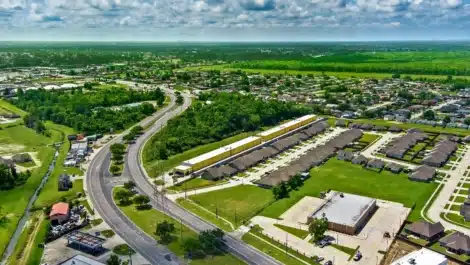 Aerial view of Self Storage Facility