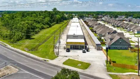 Drone view of Self Storage Facility