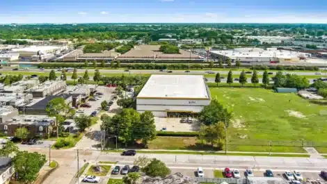 Aerial view of self storage facility