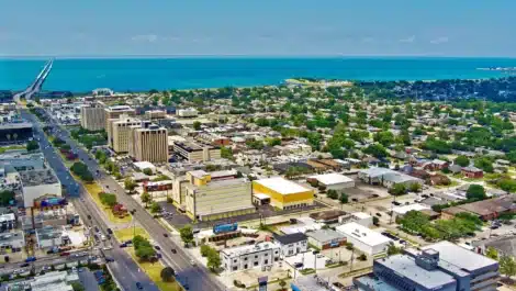 Aerial view of self storage facility