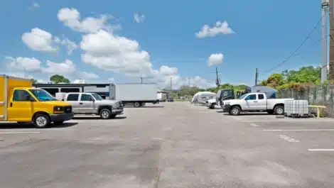 RV parking at self storage facility