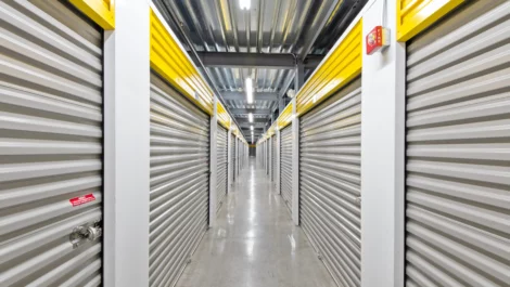 Interior units at self storage facility