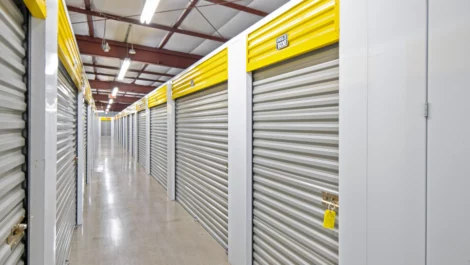 Interior units at self storage facility