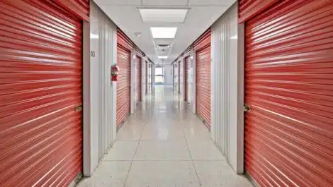 Interior units at self storage facility