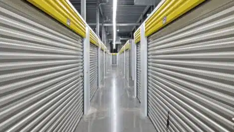 Interior units at self storage facility