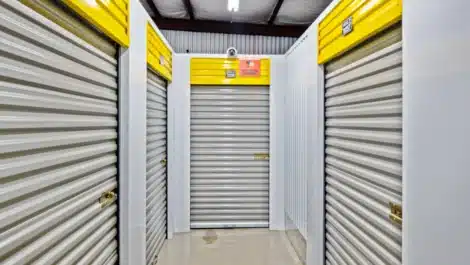 Interior units at self storage facility