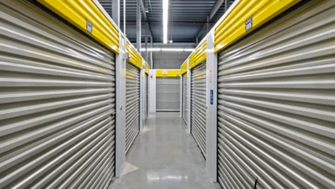 Interior units at self storage facility