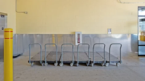 Moving carts at self storage facility