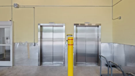 Elevators at self storage facility