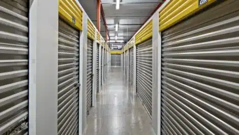 Interior units at self storage facility