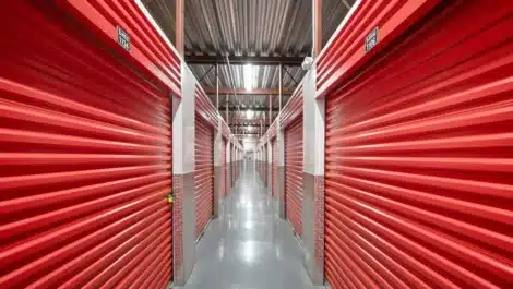 Interior units at self storage facility